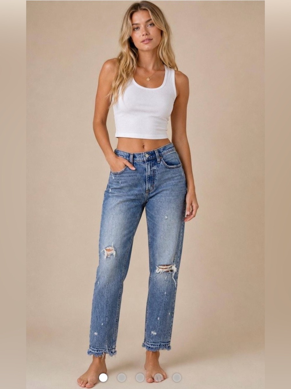 Abercrombie & Fitch Mom High Rise Jeans Womens 28/6 Distressed